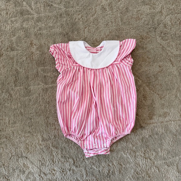 The Beaufort Bonnet Company Other - The Beaufort Bonnet Company Pink and White Striped One Piece